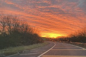 Sunset Road Sign